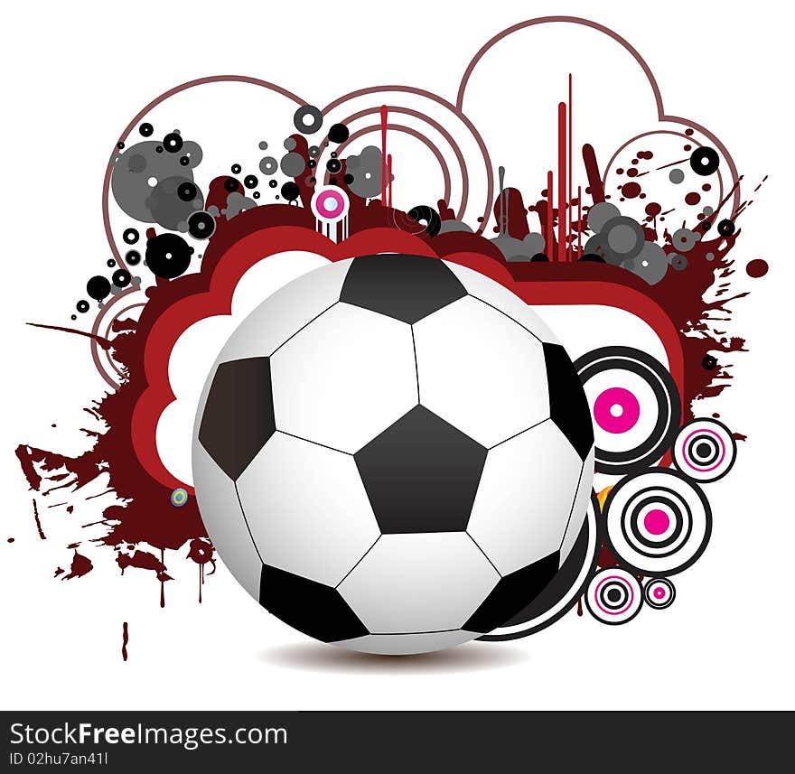 Abstract football creative design