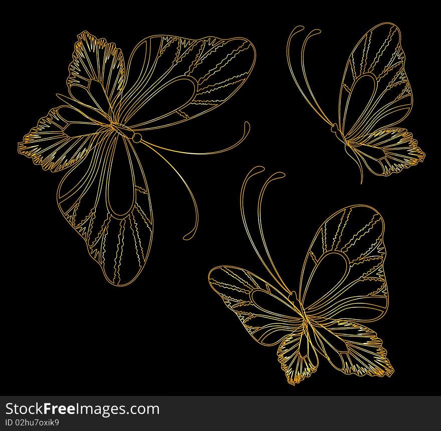 Background With  Butterflies.