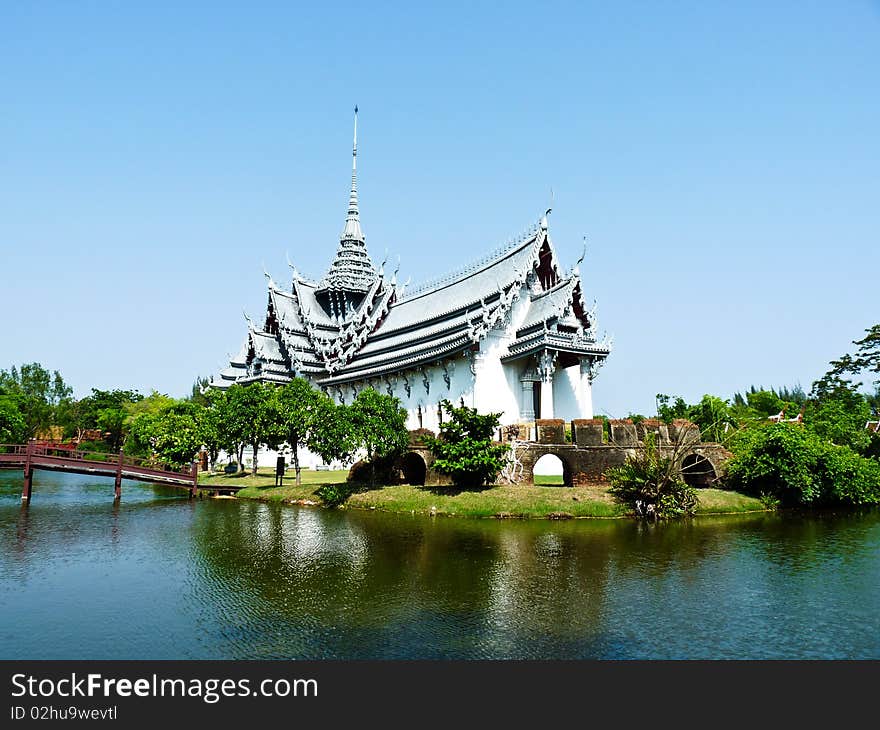 The royay palace in ancient siam of Thailand