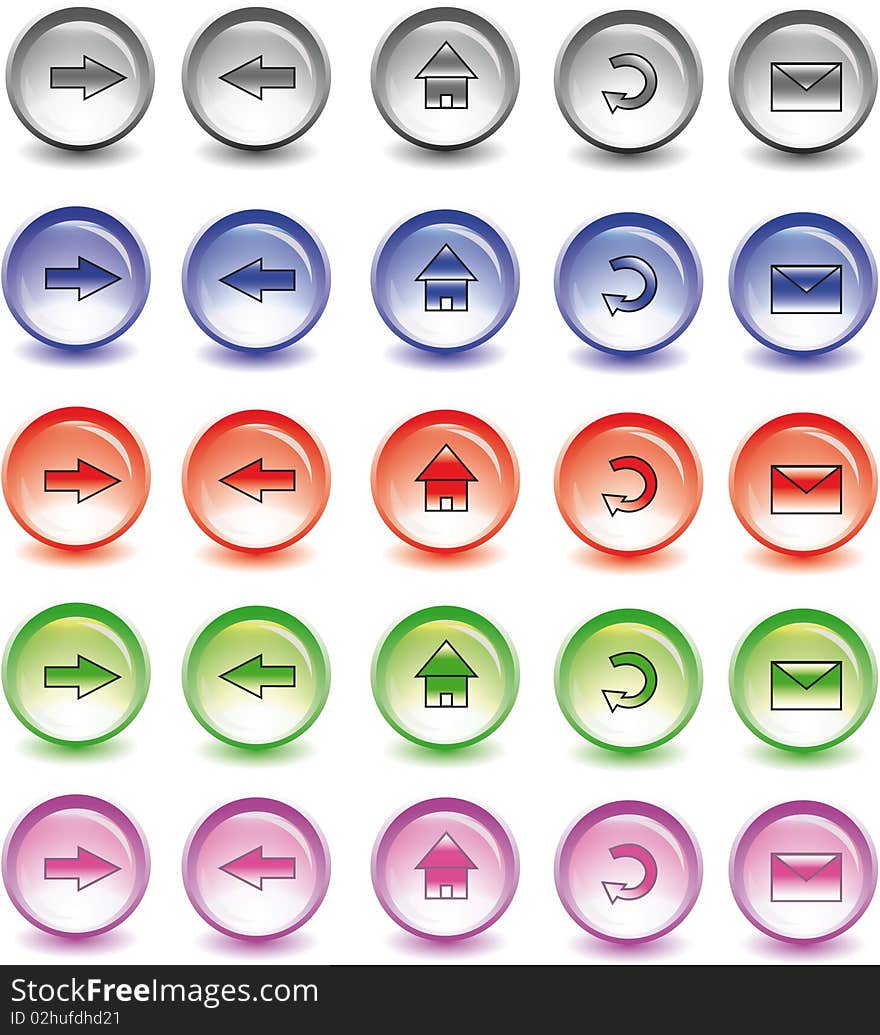 Nice colorful Glass web button