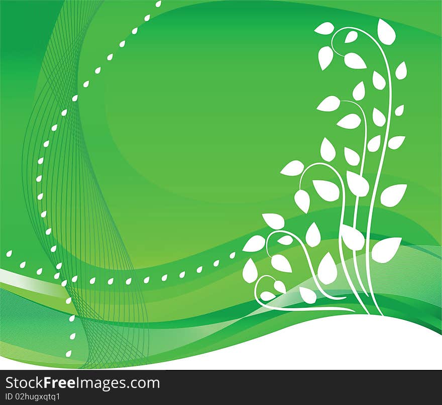 Abstract Background With A Green Tree