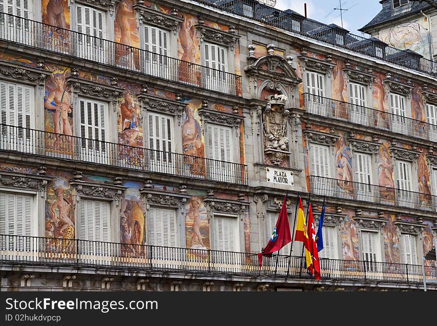 An image of Plaza Mayor in Madrid, Spain