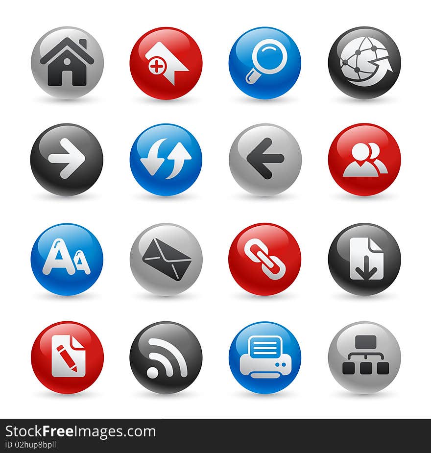 Vector icon set for your website or presentation. Vector icon set for your website or presentation.