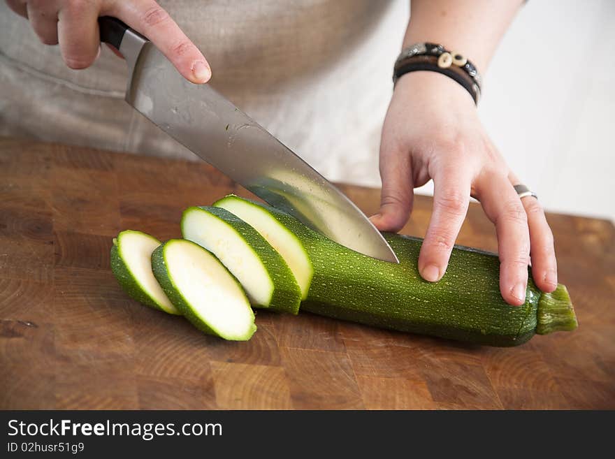 Slicing Zucchini