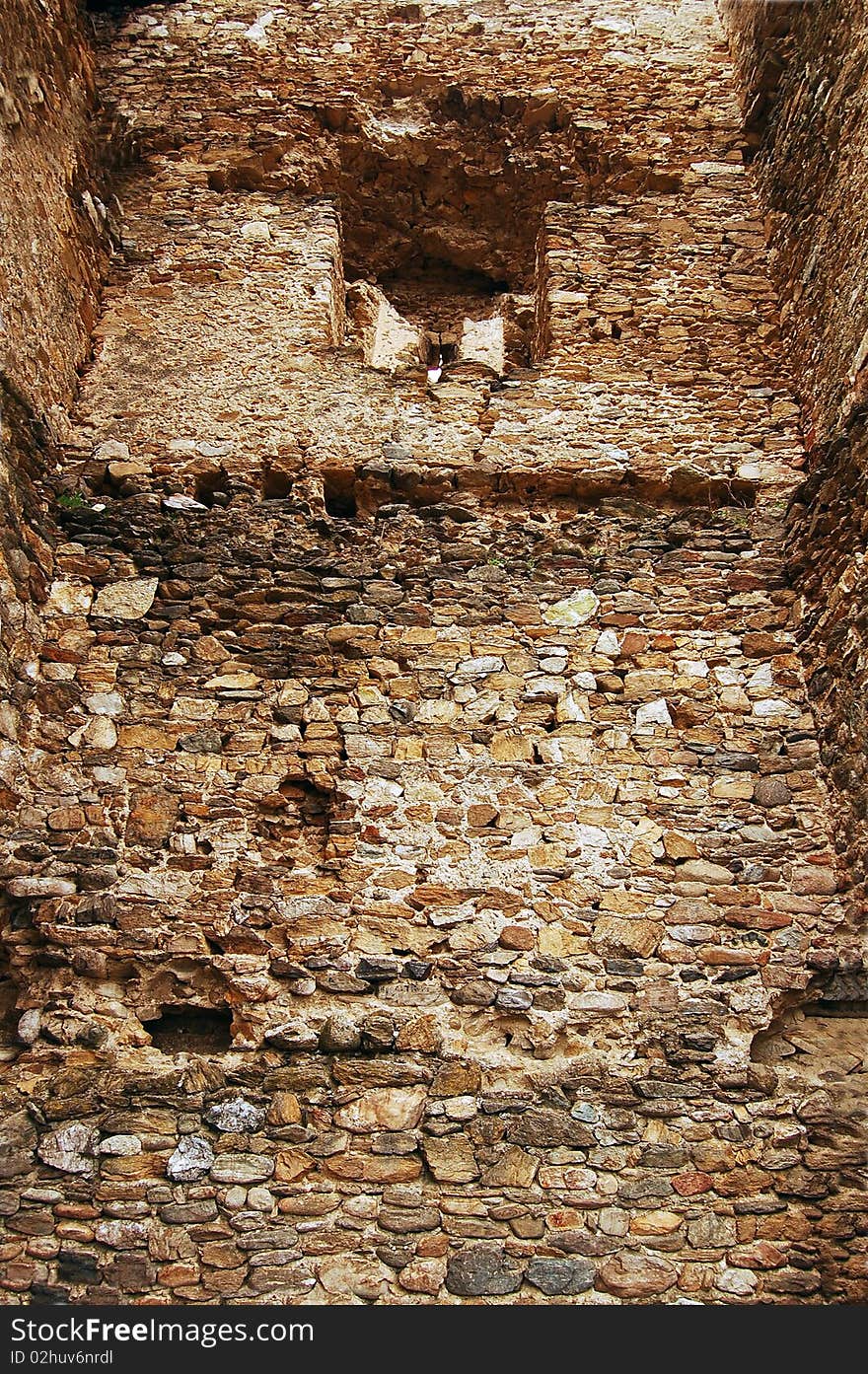 Medieval tower ruins rock texture. Medieval tower ruins rock texture