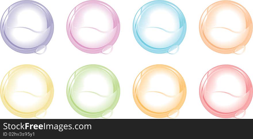 Soap bubbles in different spot colour; easy to change the color as you wish