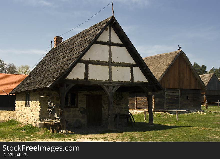 Old antique house in the village. Old antique house in the village