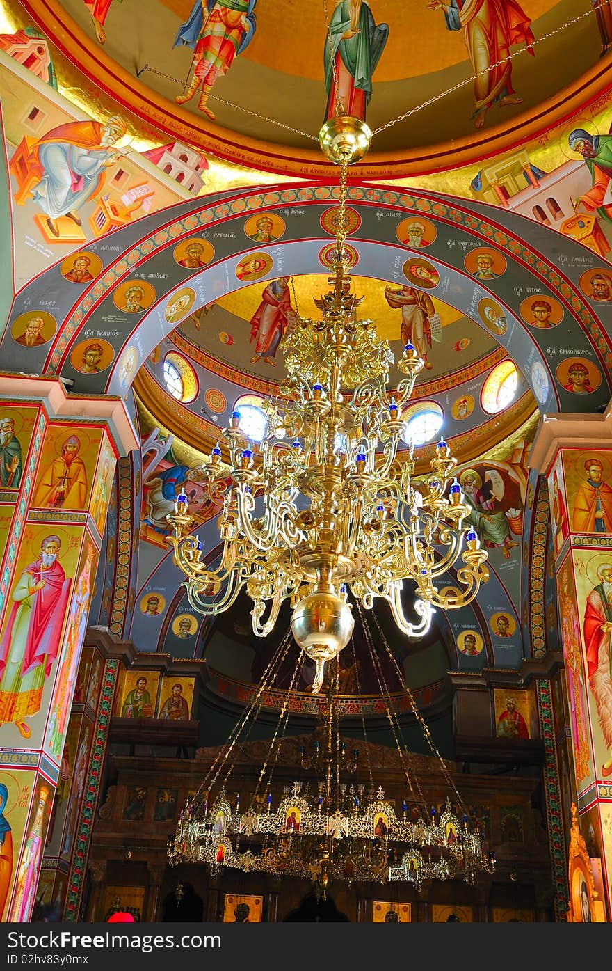 Chandelier in the Orthodox Church