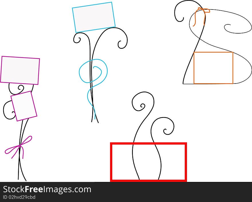 This is the  illustration of 4 frames suitable for different solutions pictures, logos . . . This is the  illustration of 4 frames suitable for different solutions pictures, logos . . .