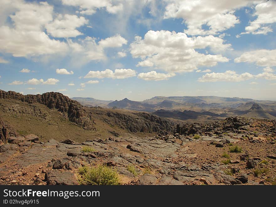 Dry mountain desert, Morroco