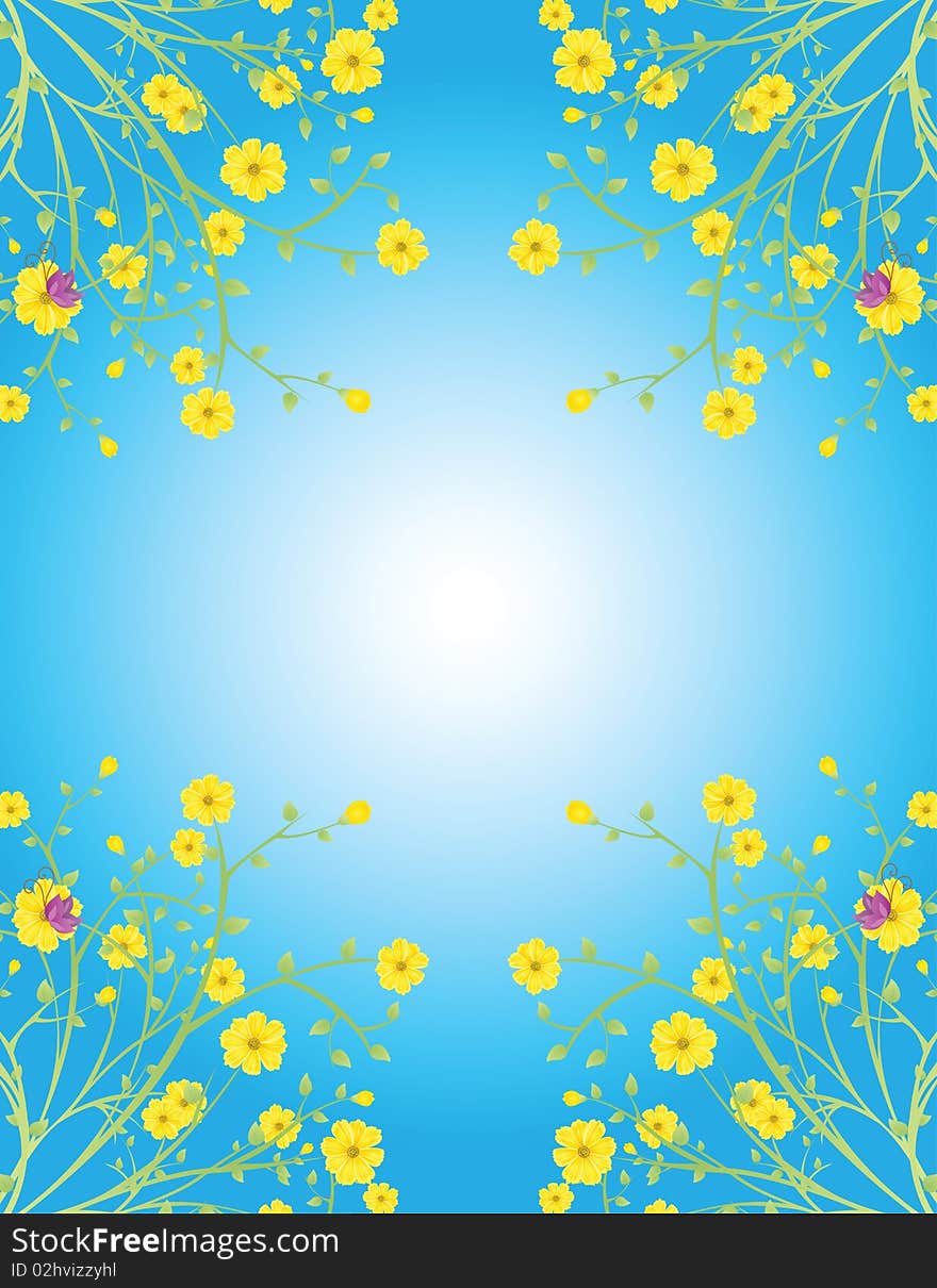 Flowers background with place for your text