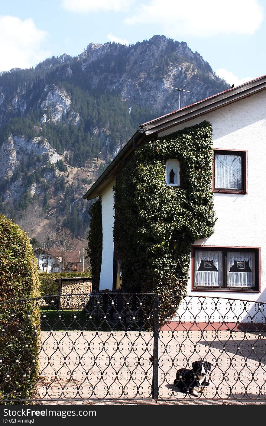 House in a village in the Alps, Bavaria, Germany