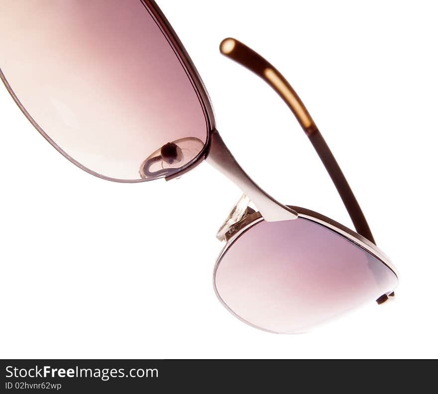 Trendy sunglasses with white background