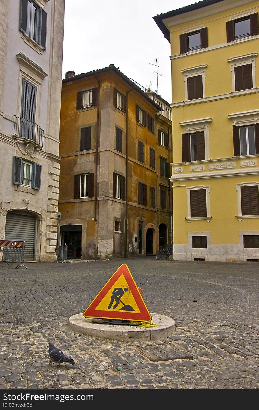 Street and buildings in Rome, italy. Street and buildings in Rome, italy