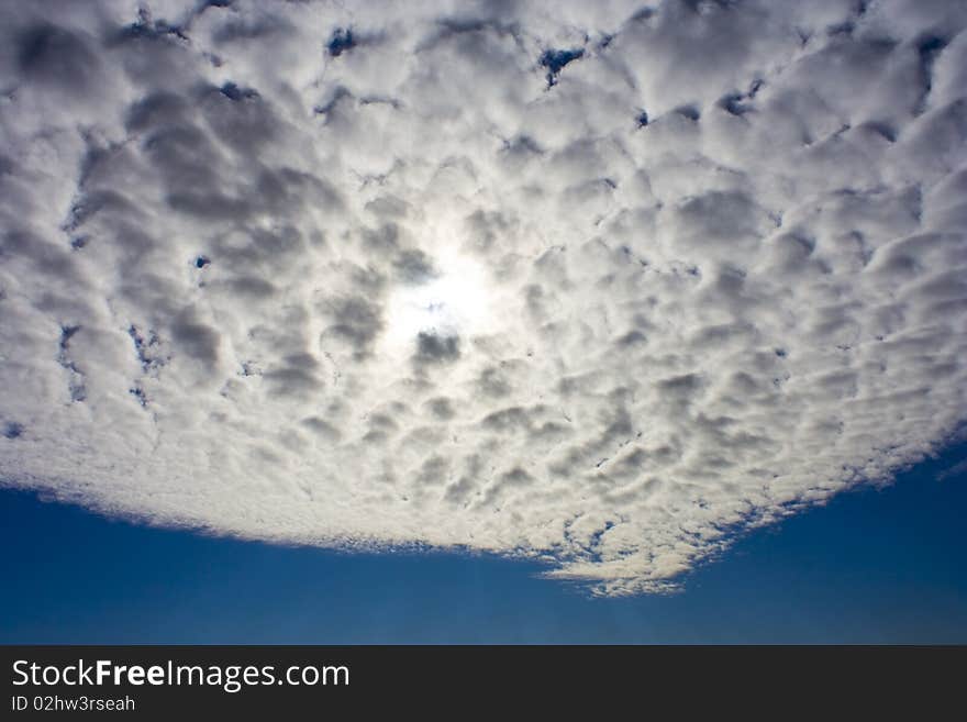 Cloudy blue sky