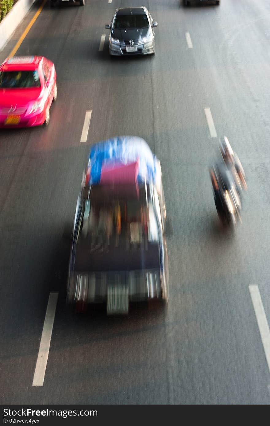 Traffic on the road at bangkok thailand. Traffic on the road at bangkok thailand