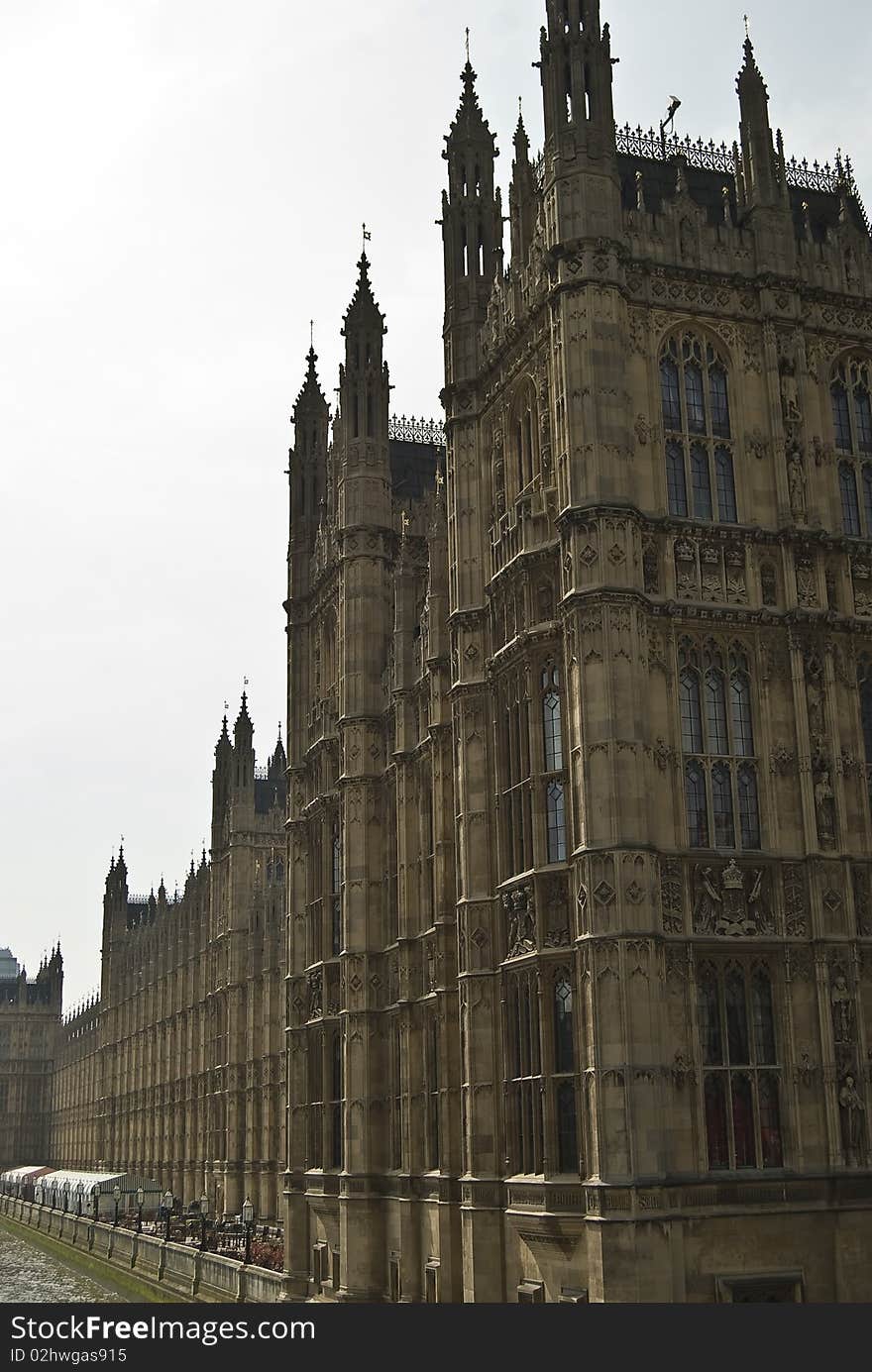 The House of the Parliament in central London. The House of the Parliament in central London