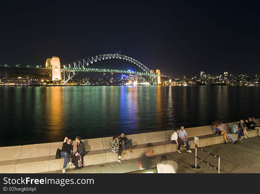 Sydney Harbour Bridge at Night. Sydney Harbour Bridge at Night