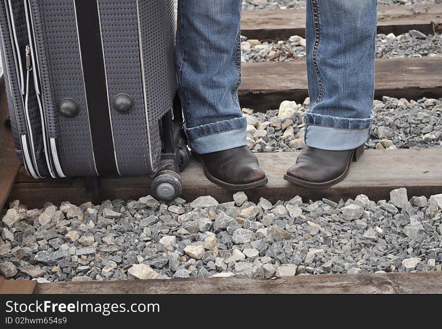 Passengers with luggage