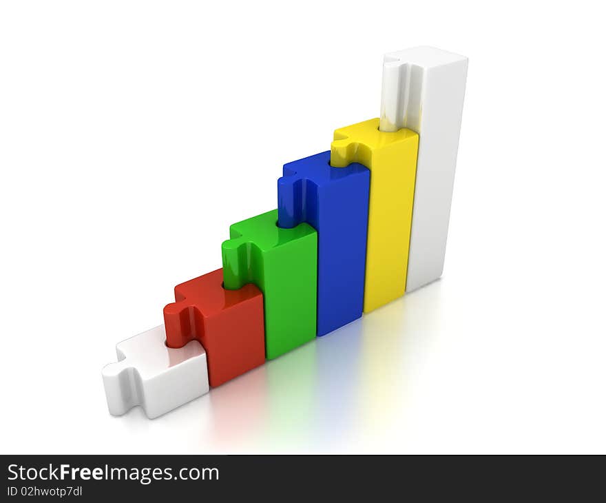 3d abstract chart