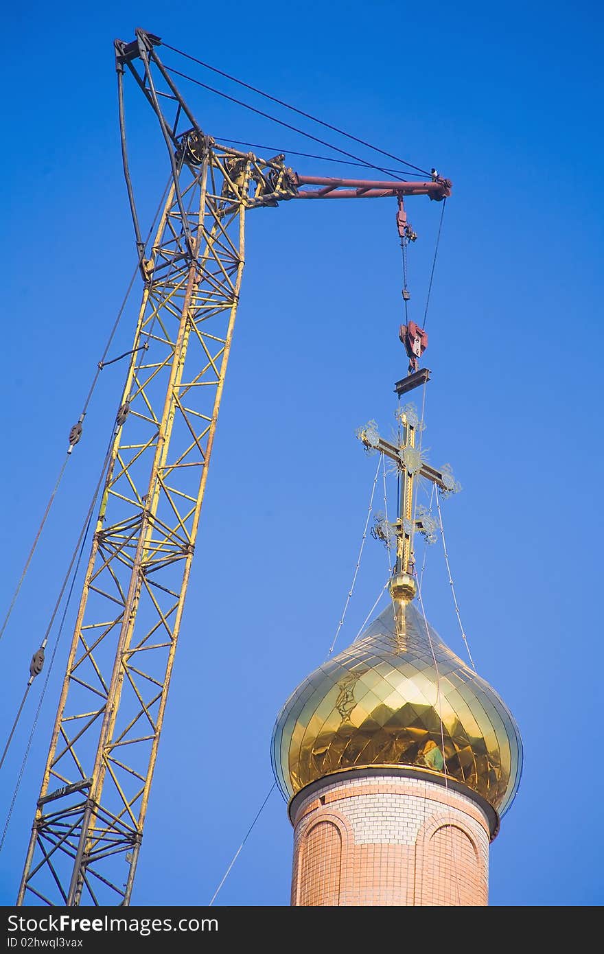 Building Russian Christian Orthodox Church.