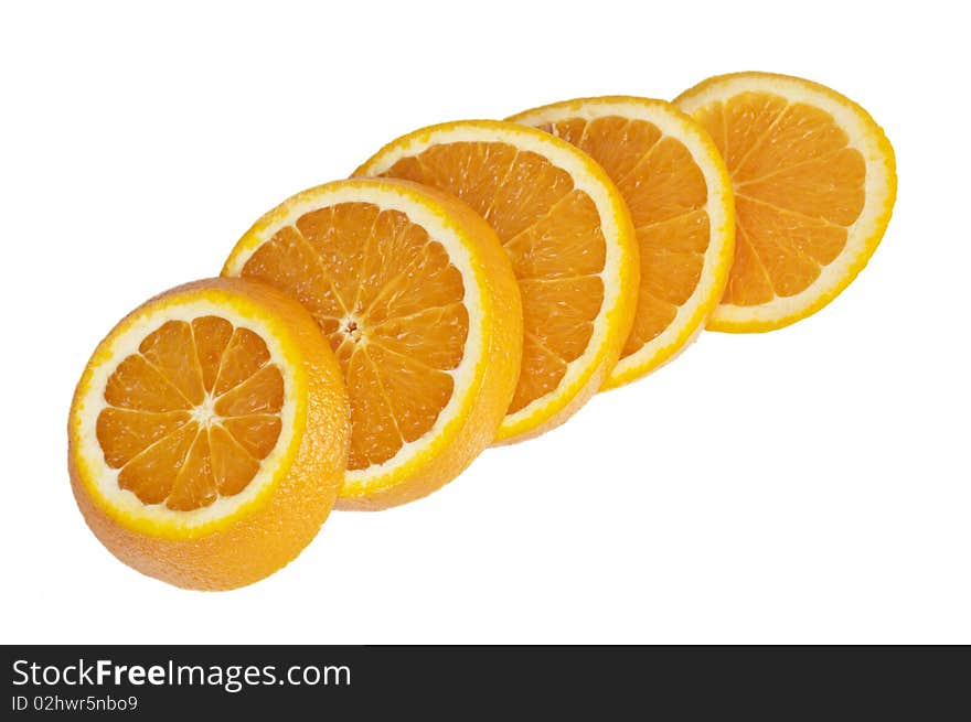 Sliced juicy orange