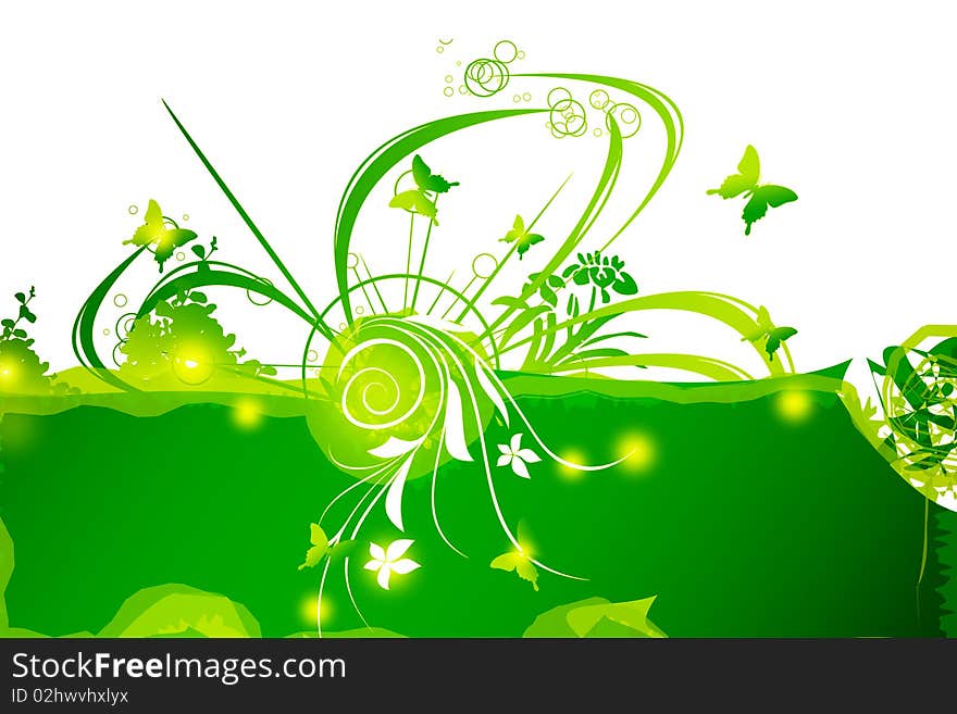 2d illustration of attractive digital background