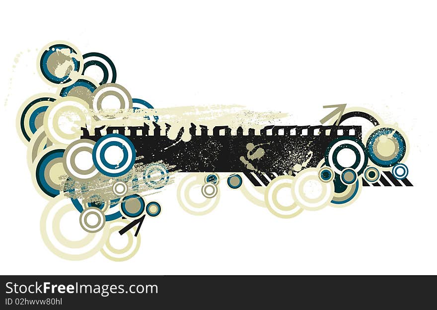 Grungy abstract background with splatters. Grungy abstract background with splatters