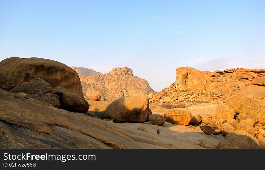 Rocky landscape in Erongo Mountains, Namibia