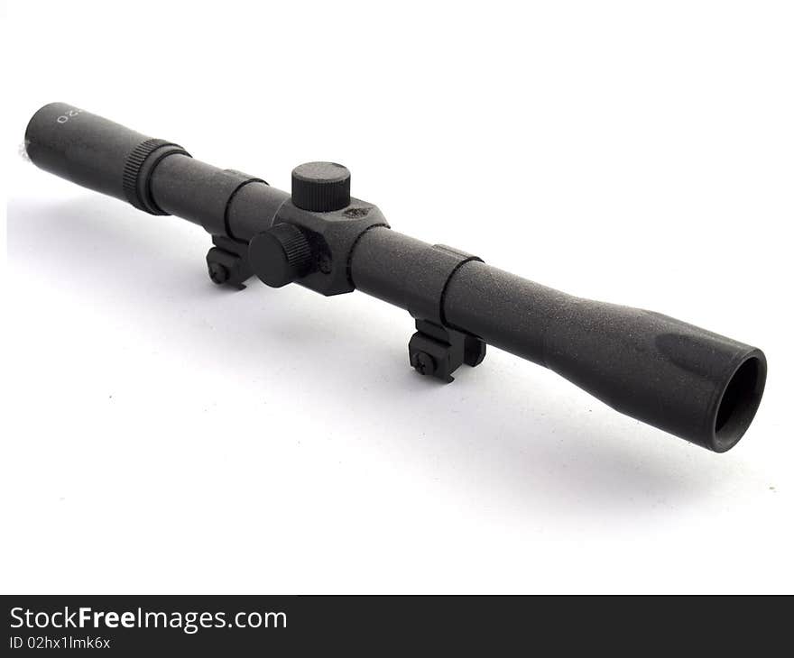 Rifles copes on white isolated background