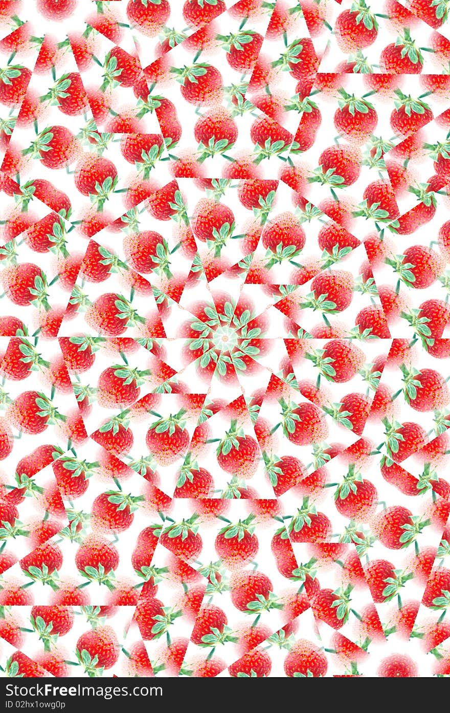 Strawberry seamless background tile pattern over white. Strawberry seamless background tile pattern over white