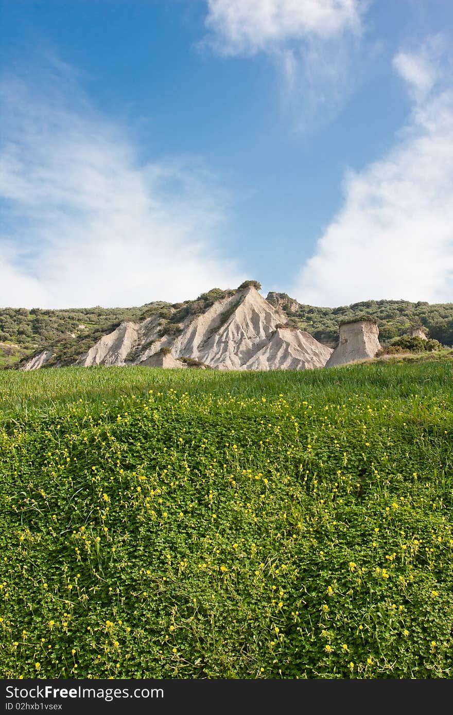 Komolithi geological phenomenon at Potamida in Crete, Greece