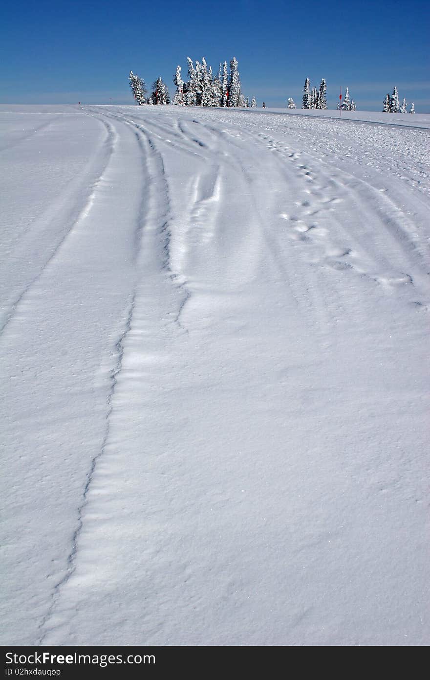 Road in the snow, Utah