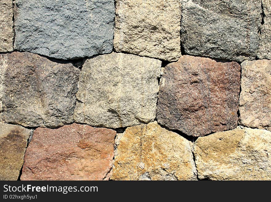 Block of stones used as wall,. Block of stones used as wall,