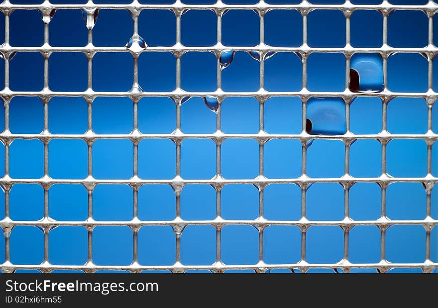 Texture of metal bars with water drops. Texture of metal bars with water drops