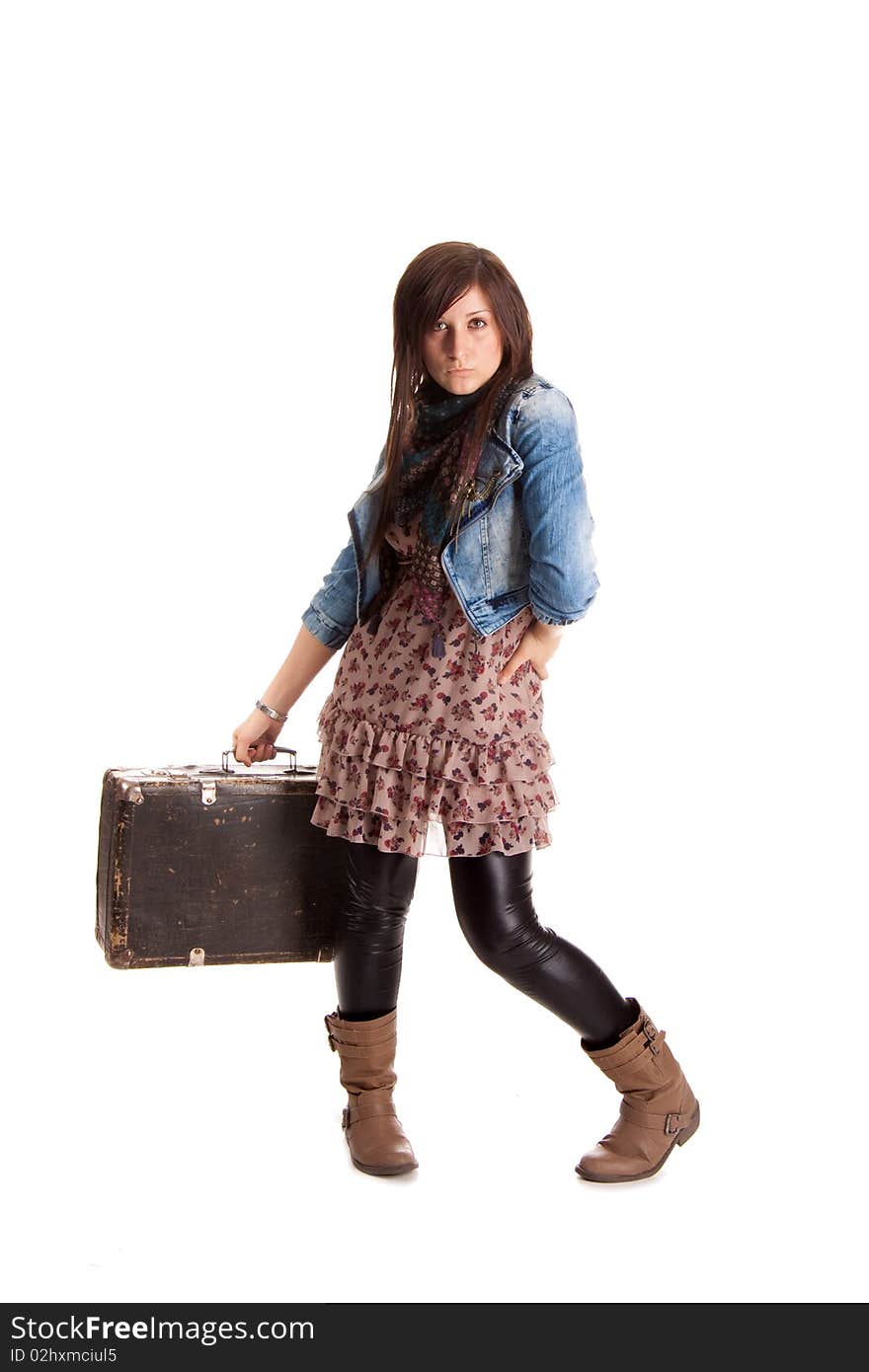 Girl with baggage