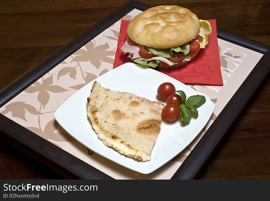 Italian snack and vegetable oil and tomatoes. Italian snack and vegetable oil and tomatoes