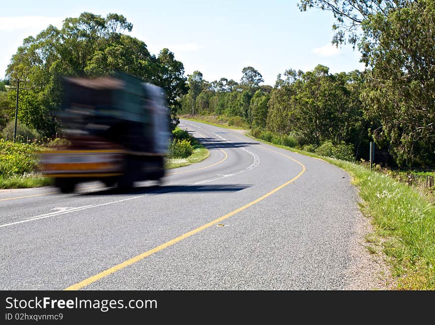 Car on road