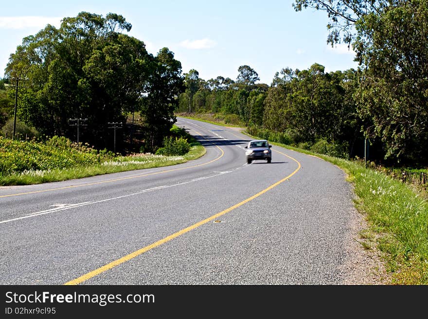 Car on road