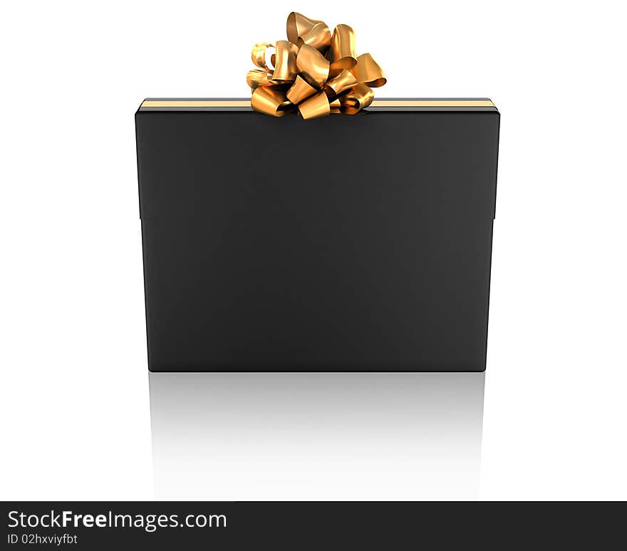 Black Gift With Golden Ribbon