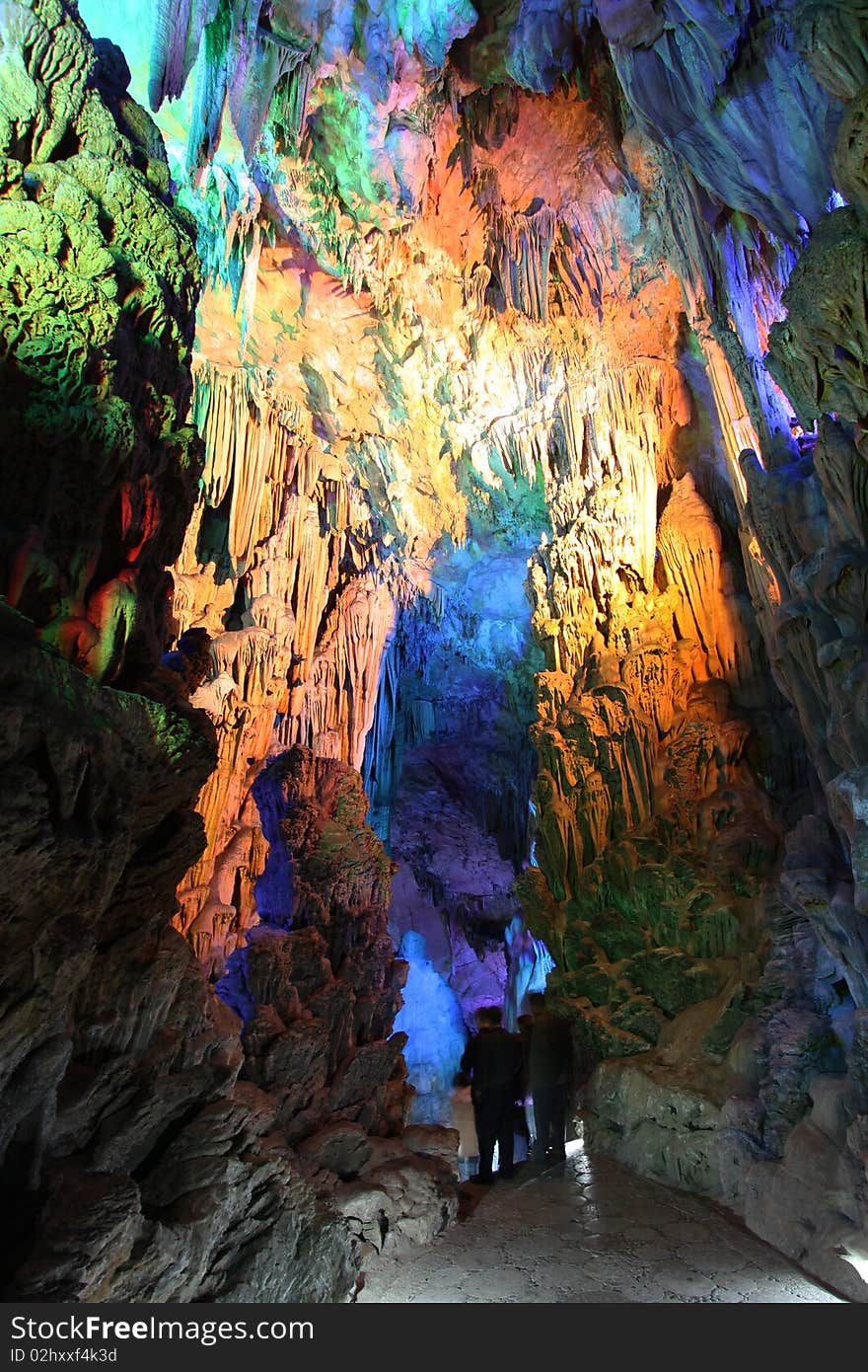 Reed flute cave guilin guangxi china