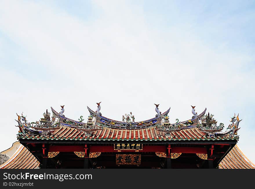 The chinese temple in Penang, Malasia. The chinese temple in Penang, Malasia