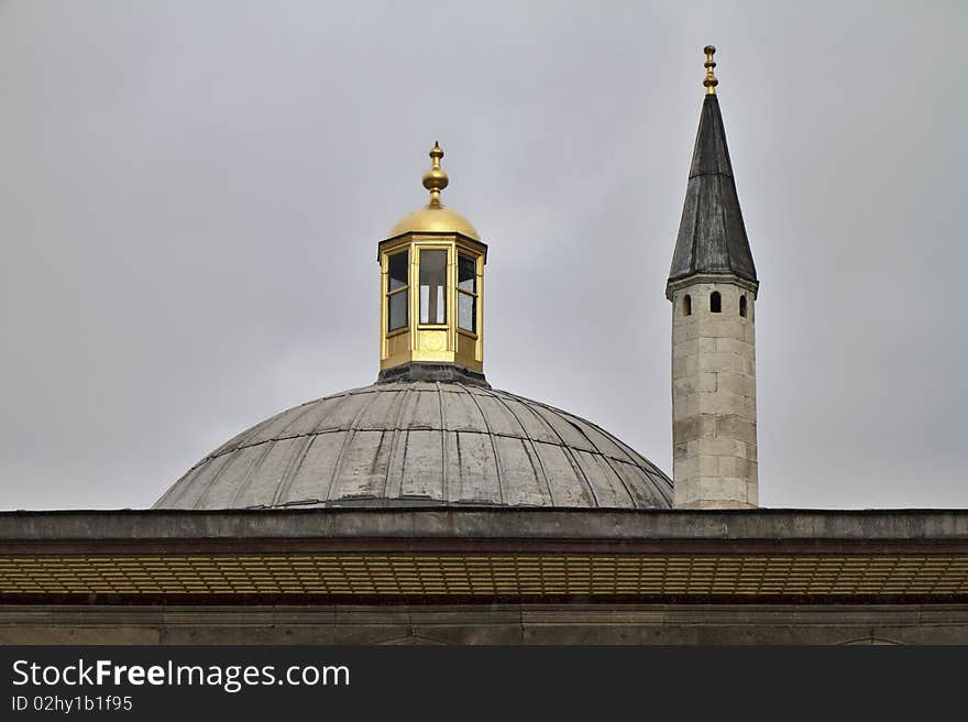 Turkey, Istanbul, Topkapi Palace, roof decorations