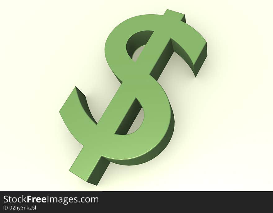 Rendering of dollar symbol