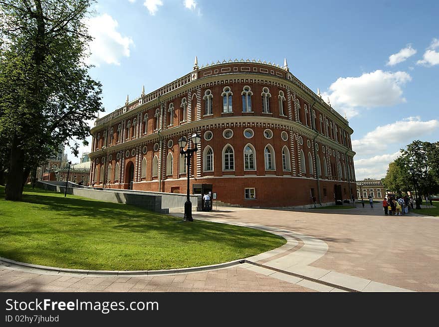 In the southern part of Moscow, twenty minutes away from downtown by car, lay the lands of the State Museum-Reserve Tsaritsyno. Its nucleus is the largest palatial ensemble in Russia � the residence of Catherine the Great constructed between 1775 and 1796 by the famous Russian architects Vasiliy Bazhenov and Matvey Kazakov in the romantic �gothic taste�. A beginning of the XIX century landscape pa. In the southern part of Moscow, twenty minutes away from downtown by car, lay the lands of the State Museum-Reserve Tsaritsyno. Its nucleus is the largest palatial ensemble in Russia � the residence of Catherine the Great constructed between 1775 and 1796 by the famous Russian architects Vasiliy Bazhenov and Matvey Kazakov in the romantic �gothic taste�. A beginning of the XIX century landscape pa