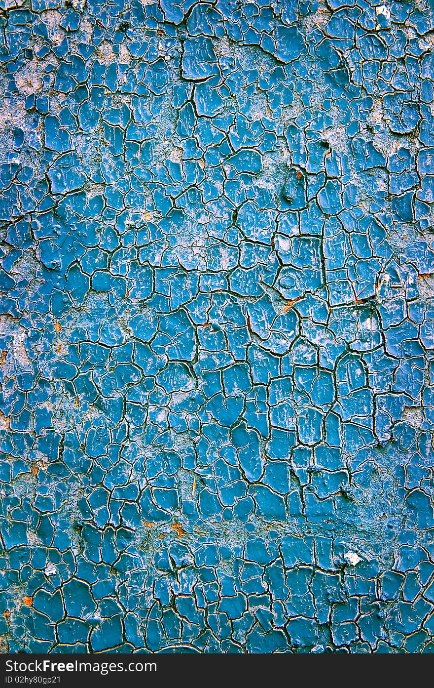 Cracky blue coloured background texture. Cracky blue coloured background texture