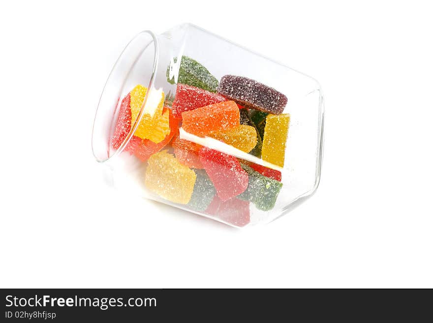 Delicious sweet candies in sugar