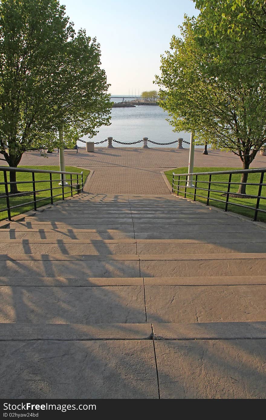 Stairway to the water