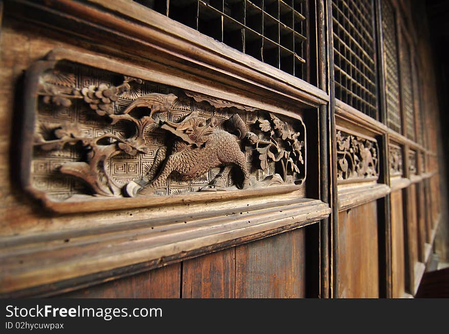 Chinese wood house, a general style in ming dynasty. Chinese wood house, a general style in ming dynasty.