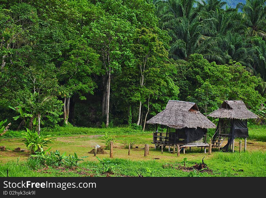 Small hut in south of thailand.